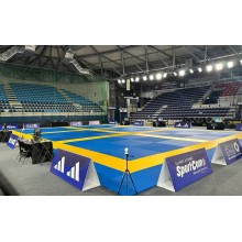 Tatamis MMA lisse bleu 5cm 2m x 1m Dessous nu