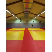 Tatamis MMA lisse rouge 5cm 1m x 1m Dessous nu