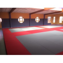 Tatamis MMA lisse gris 5cm 2m x 1m Dessous antidérapant